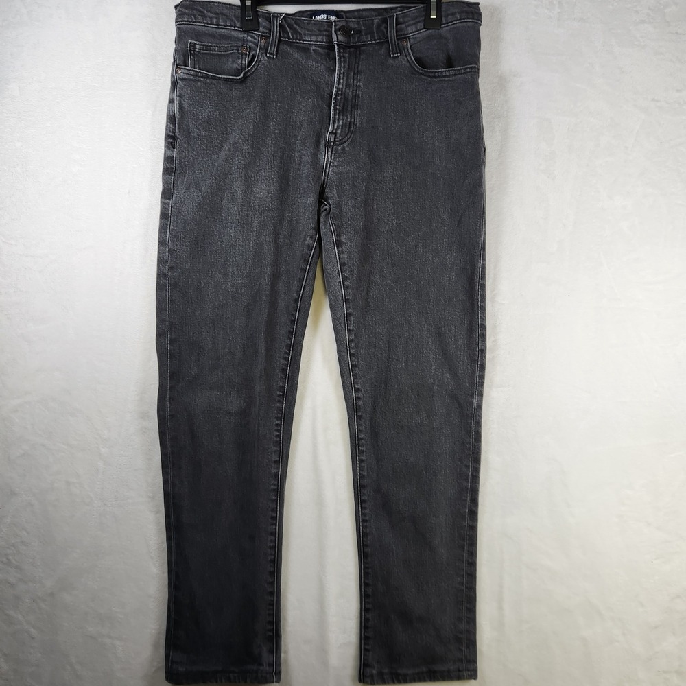 Lands' End Square Rigger Slim‎ Fit Gray Wash Jeans - Men's Size 35